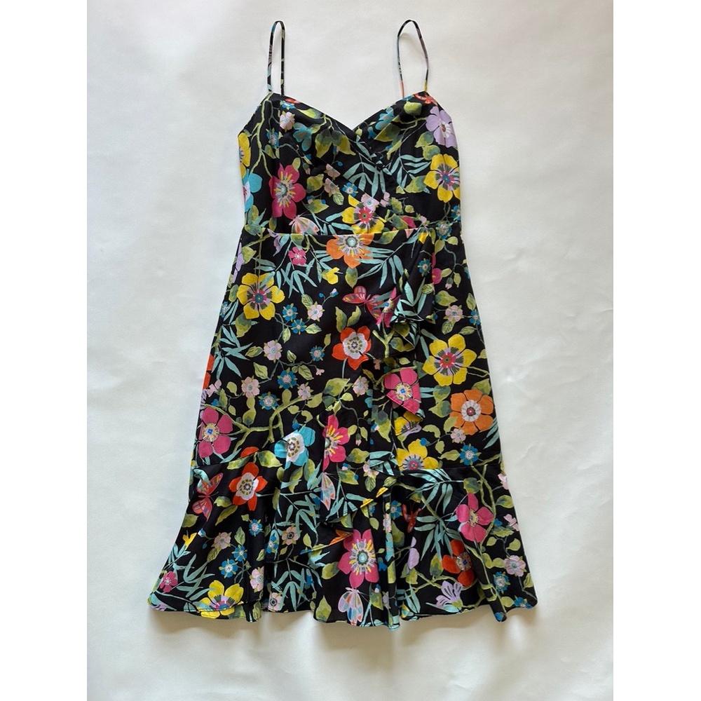 J.Crew X Liberty Pavilion Black Floral Ruffle Dress SZ 6 NWT